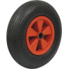 ROUE GONFLABLE JANTE PVC 400X100MM - ALÉSAGE 20MM - MOYEU 75MM/150KG
