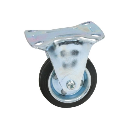 ROULETTE ZINGUÉE JANTE ACIER FIXE 80MM/60KG
