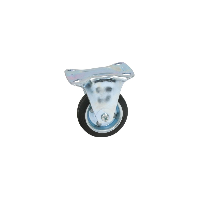 ROULETTE ZINGUÉE JANTE ACIER FIXE 100MM/90KG