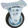 ROULETTE ZINGUÉE JANTE ACIER FIXE 125MM/140KG