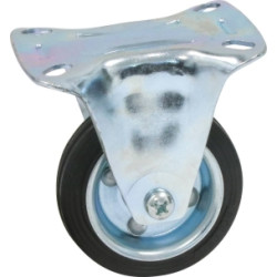 ROULETTE ZINGUÉE JANTE ACIER FIXE 160MM/160KG