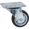 ROULETTE ZINGUÉE JANTE ACIER PIVOTANTE 125MM/140KG