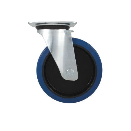 ROULETTE ZINGUÉE JANTE NYLON PIVOTANTE 80MM/120KG