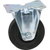 ROULETTE ZINGUÉE JANTE NYLON FIXE 100MM/75KG