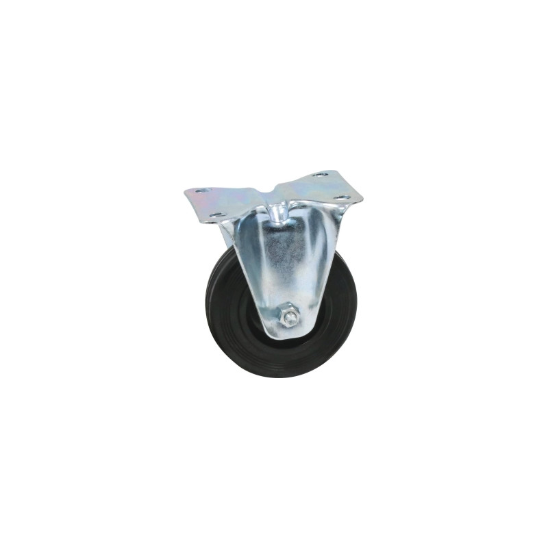 ROULETTE ZINGUÉE JANTE NYLON FIXE 125MM/125KG