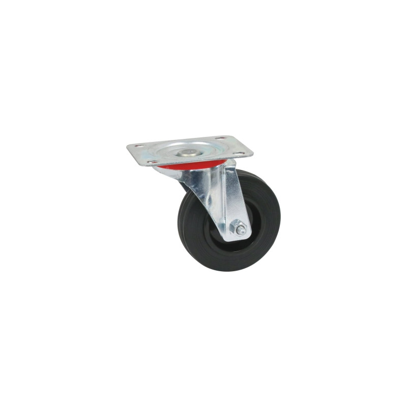 ROULETTE ZINGUÉE JANTE NYLON PIVOTANTE 125MM/125KG
