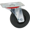 ROULETTE ZINGUÉE JANTE NYLON PIVOTANTE 125MM/125KG