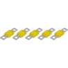 5 FUSIBLES ENFICHABLES MEGA SERIE 60 32V/100A JAUNE - D.8MM