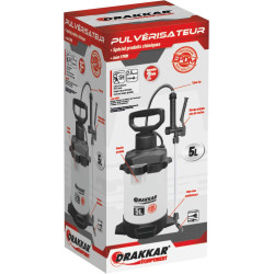 Pulvérisateur Drakkar 5L avec lance aluminium et joint EPDM_ref SOD18668-2
