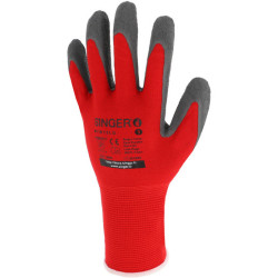 gant de protection latex rouge et gris SINGER Safety-Taille 10_ref NYM15LG-2