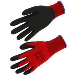 gant PVC CFT SINGER Safety noir et rouge taille 10_ref NYMR15CFTN