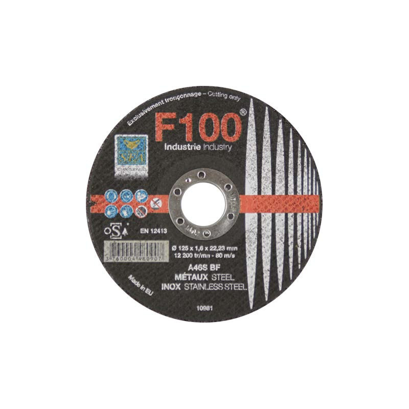 Disque à tronçonner SEA Abrasifs F100 Ø300 mm pour découpe des métaux et inox_ref C1113030