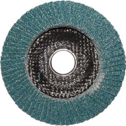 Disque à lamelles bombé zirconium SEA Abrasifs Ø125 mm grain P60 pour ponçage acier et inox_ref C2201471