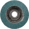 Disque à lamelles bombé zirconium SEA Abrasifs Ø125 mm grain P120 pour ponçage acier et inox_ref C2201473