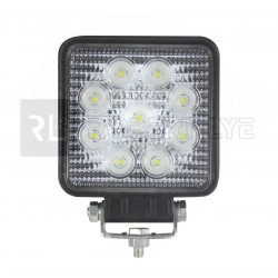 PHARE DE TRAVAIL CARRÉ 9 LEDS - 10/30 VOLTS - IP67