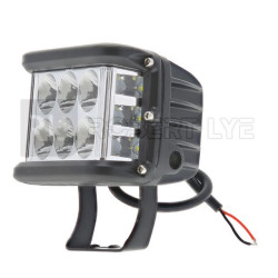 PHARE DE TRAVAIL RECTANGLE 6 LEDS TYPE CREE + 6 LEDS LATÉRALES - 9/32 VOLTS - IP67