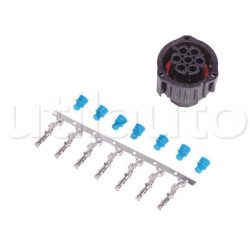 KIT CONNECTEUR FEMELLE AMP 7 CONTACTS - DIN 72585