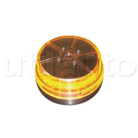 Gyrophare multi-effets orange à Leds à poser - 10/30 Volts