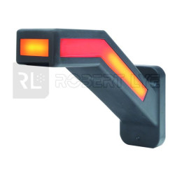 FEU DE GABARIT TRICOLORE DROIT AVEC CLIGNOTANT À LEDS EFFET NÉON - 12/24 VOLTS - IP68