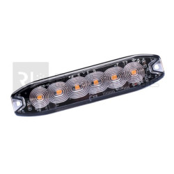 FEU DE PÉNÉTRATION ORANGE EXTRA PLAT 6 LEDS - 12/24 VOLTS - IP67