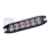 FEU DE PÉNÉTRATION ORANGE EXTRA PLAT 6 LEDS - 12/24 VOLTS - IP67