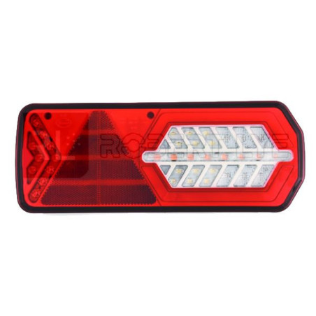 FEU ARRIÈRE GAUCHE POUR REMORQUE AVEC CLIGNOTANT DÉFILANT À LEDS (SANS MODULE) - 12/24 VOLTS - IP67