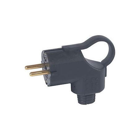 Fiche électrique caoutchouc 2P+T 16A IK08 LEGRAND_ref LEG050252