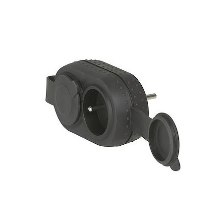 Fiche multiprise caoutchouc 2x2P+T 16A IP44 LEGRAND_ref LEG050470