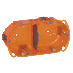 Boîte à encastrer Batibox multimatériaux 2 postes 40 mm LEGRAND_ref LEG090502-1