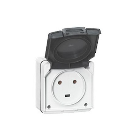 Prise étanche Plexo 2P+T 20A IP55 saillie LEGRAND_ref LEG091655