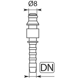 Schéma raccord à sertir Ø6 mm laiton RM Suttner_ref 3175206