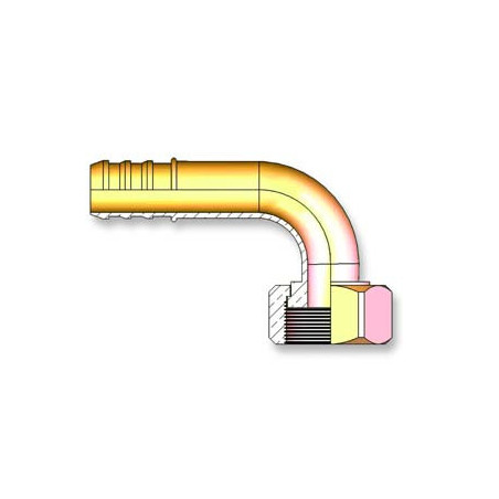 Coude 90° laiton Ø12 mm écrou tournant 1/2" IFT_ref RCP122