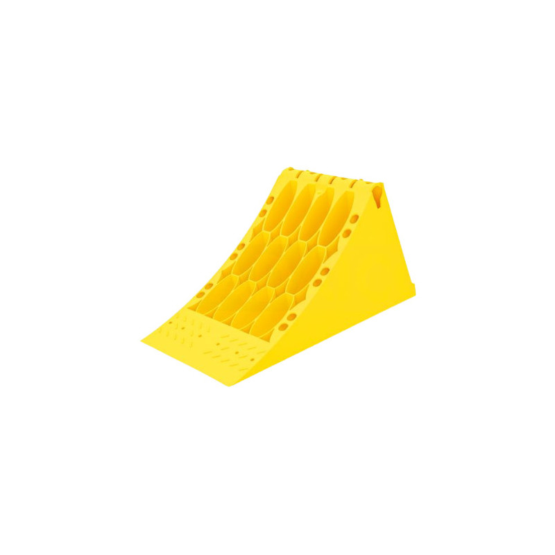 CALE DE ROUE R555 PLASTIQUE JAUNE-DIN 76051