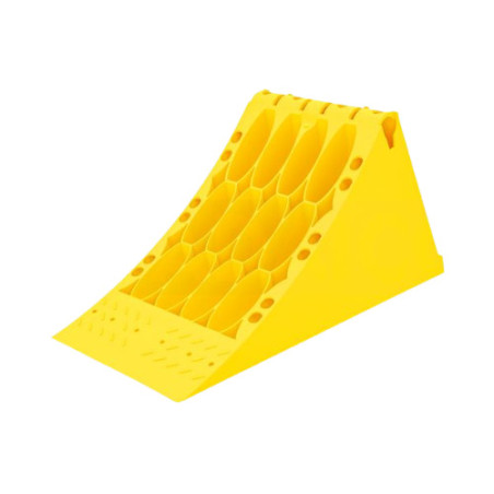 CALE DE ROUE R555 PLASTIQUE JAUNE-DIN 76051