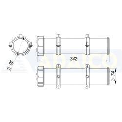 PORTE-DOCUMENTS 95x342 PLASTIQUE TUBE
