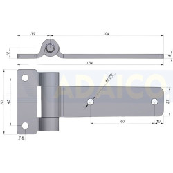 CHARNIÈRE LISSE EN INOX