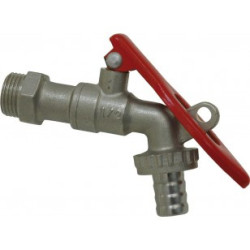 Robinet de puisage ADG nickelé à sphère 3/4" nez 3/4" avec poignée cadenassable_ref 100P-2020-C