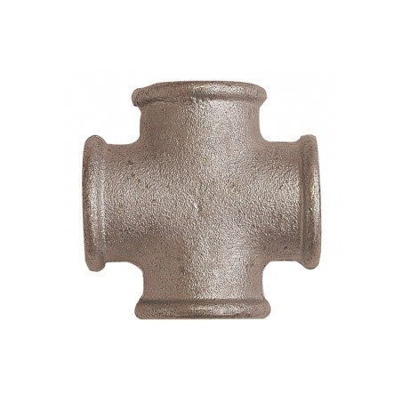 Raccord croix égale femelle 1/2" fonte galvanisée ADG_ref 180G-15