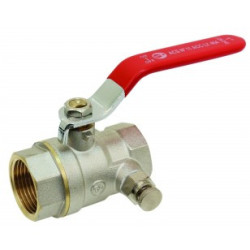 Vanne à sphère laiton ADG 1/2" avec purge série Alpine_ref 204PG-15