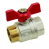 Vanne à sphère laiton ADG mâle/femelle 3/8" série Alpine poignée rouge_ref 205P-12