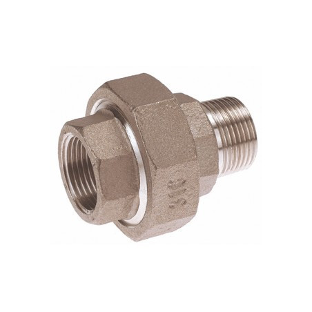 Raccord union sphéro-conique mâle/femelle 3/8" inox 316 ADG_ref 2341I-12