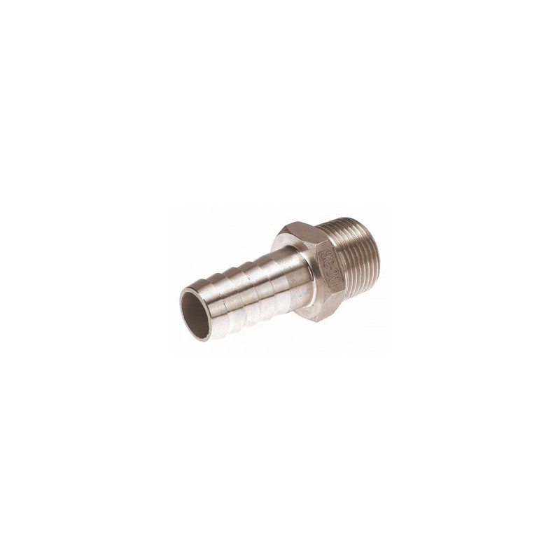 Embout cannelé mâle 3/8" inox 316 ADG_ref 2710I-12