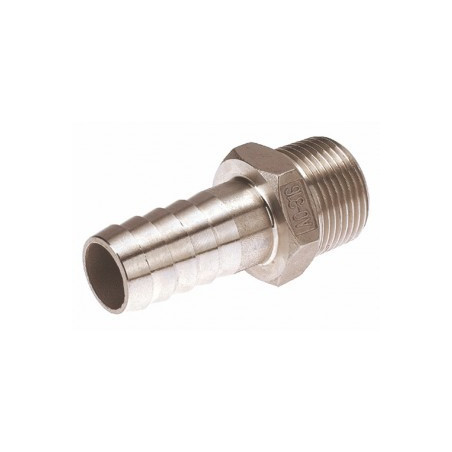 Embout cannelé mâle 1/2" inox 316 ADG_ref 2710I-15