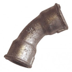 Raccord coude 45° femelle/femelle 1/2" fonte galvanisée ADG_ref 41G-15