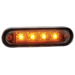 Feu LED orange AEB encastrable latéral 12/24V_ref C2-98-DV-OR