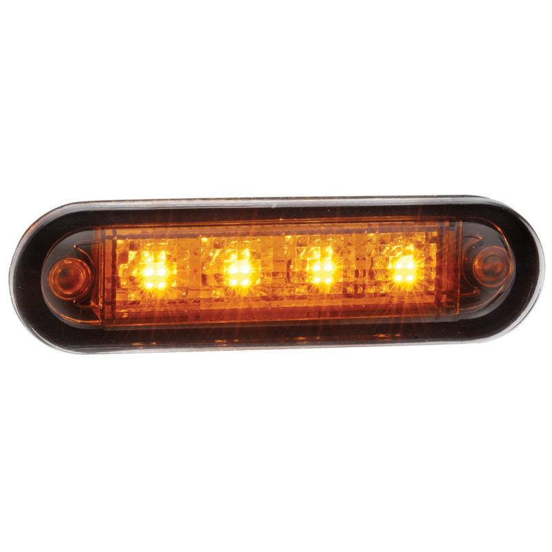 Feu LED orange AEB encastrable latéral 12/24V_ref C2-98-DV-OR