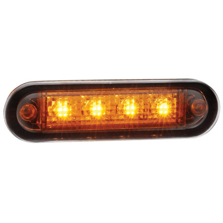Feu LED orange AEB encastrable latéral 12/24V_ref C2-98-DV-OR
