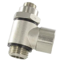 Régulateur de débit compact Airfit 3/8" en laiton nickelé_ref 0620+17+00