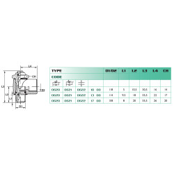 Régulateur de débit compact Airfit 3/8" en laiton nickelé_ref 0620+17+00-1