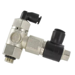 Raccord bloqueur de vérin Airfit 1/4" en laiton nickelé_ref 0675+08+13